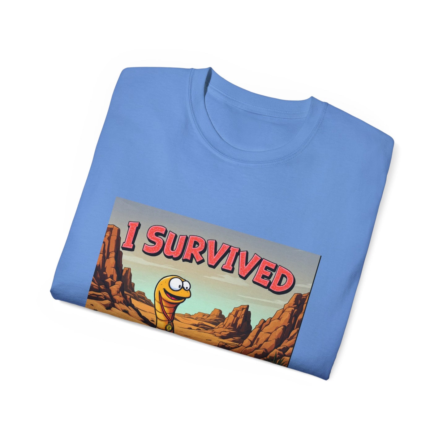 Graphic Tee - 'I Survived the Butlerian Jihad' Sandworm Retro Font Design