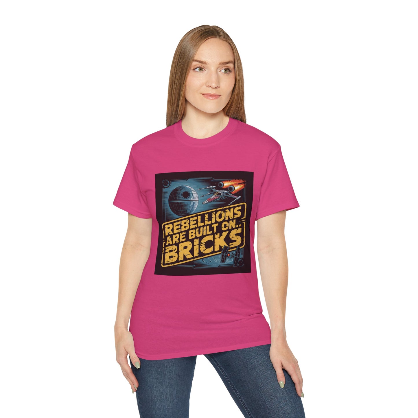 Graphic Rebel Alliance Unisex Tee - 'Rebellions Are Built on Bricks' Design