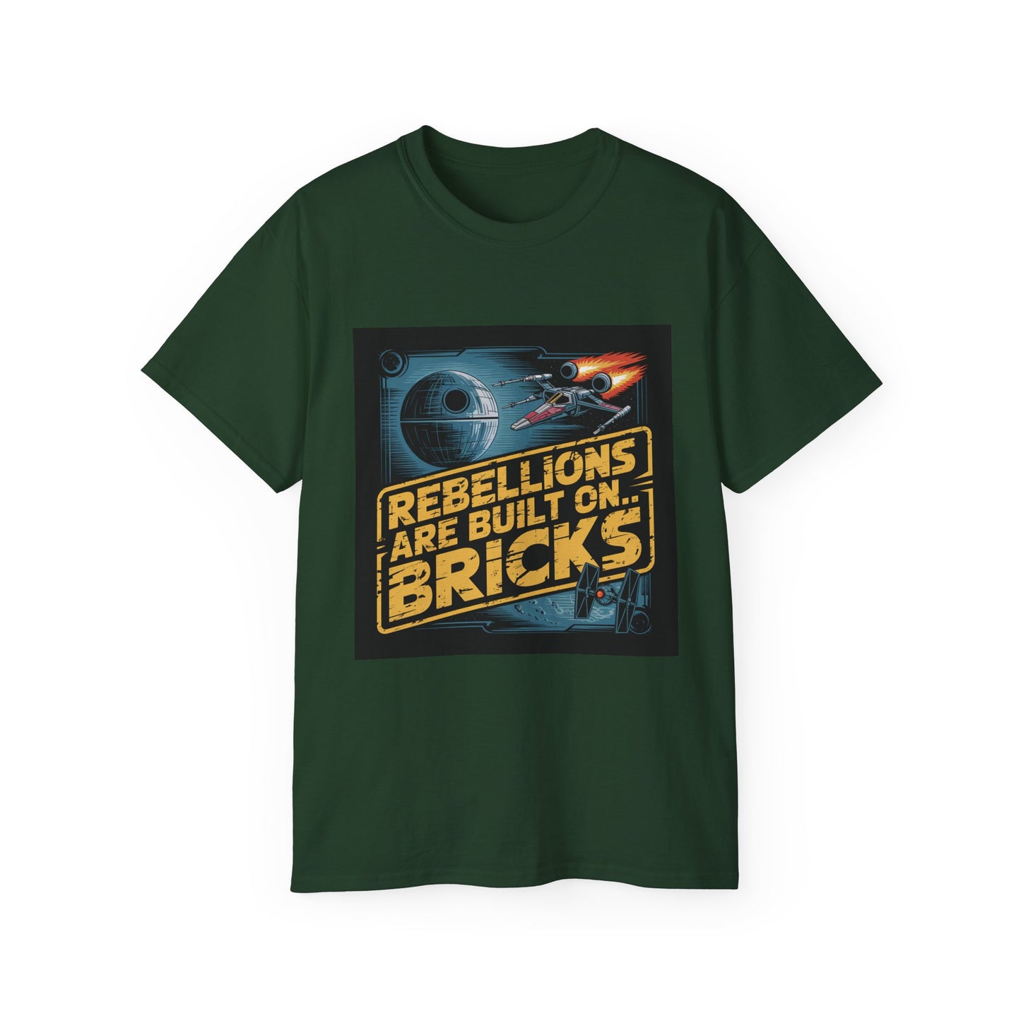Graphic Rebel Alliance Unisex Tee - 'Rebellions Are Built on Bricks' Design