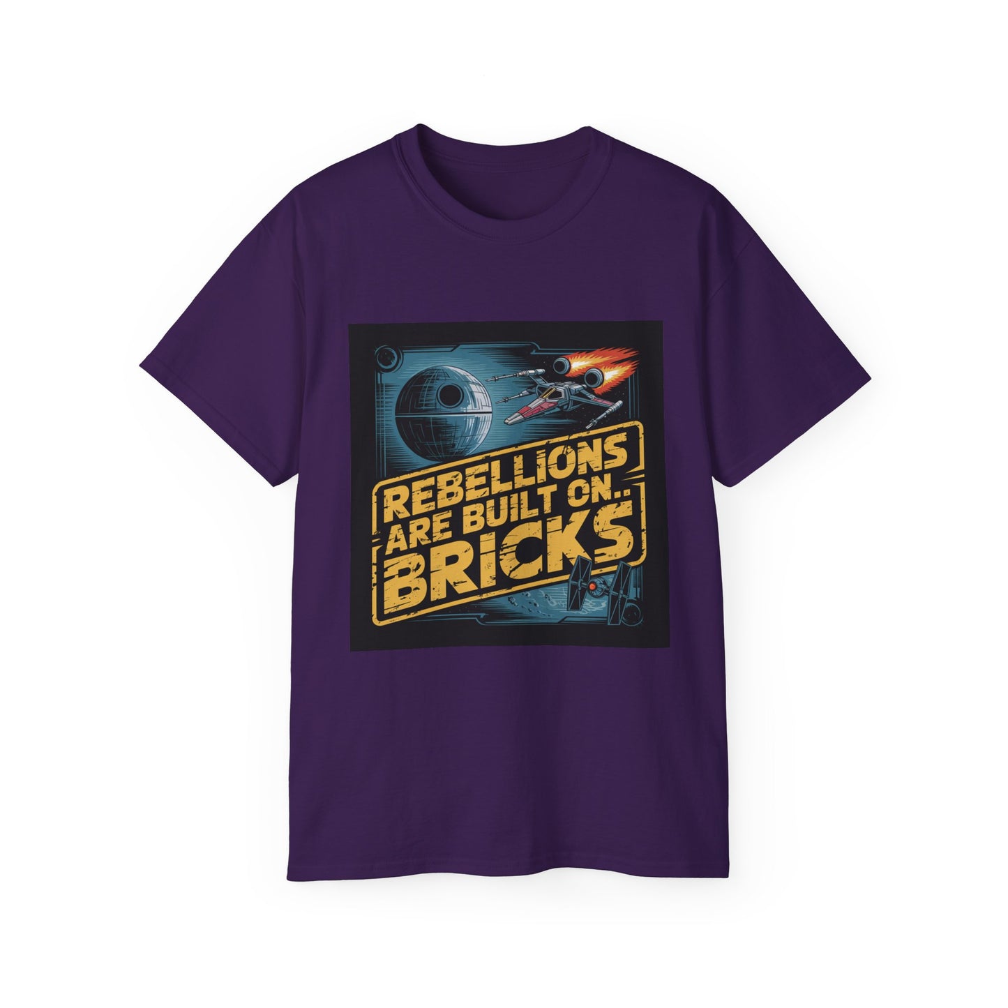 Graphic Rebel Alliance Unisex Tee - 'Rebellions Are Built on Bricks' Design