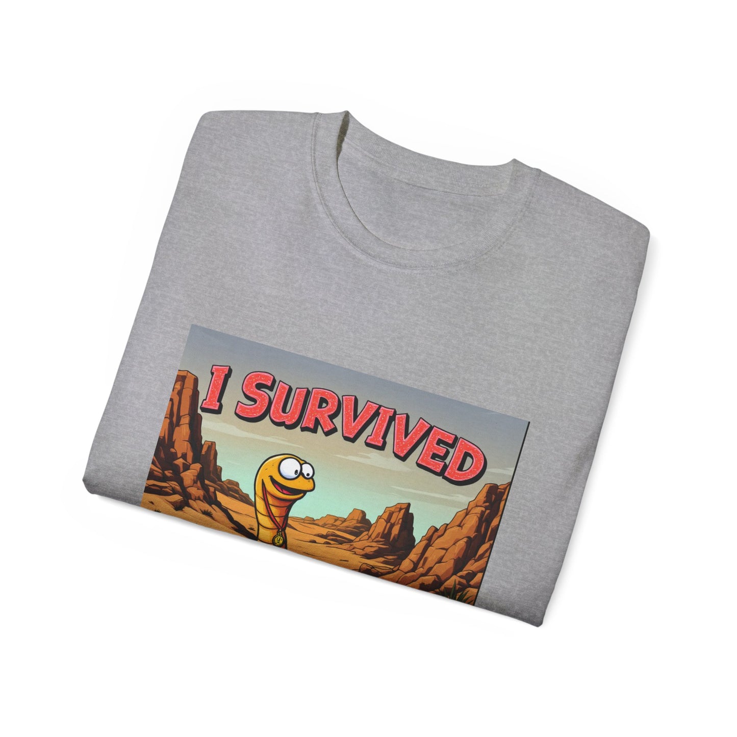 Graphic Tee - 'I Survived the Butlerian Jihad' Sandworm Retro Font Design
