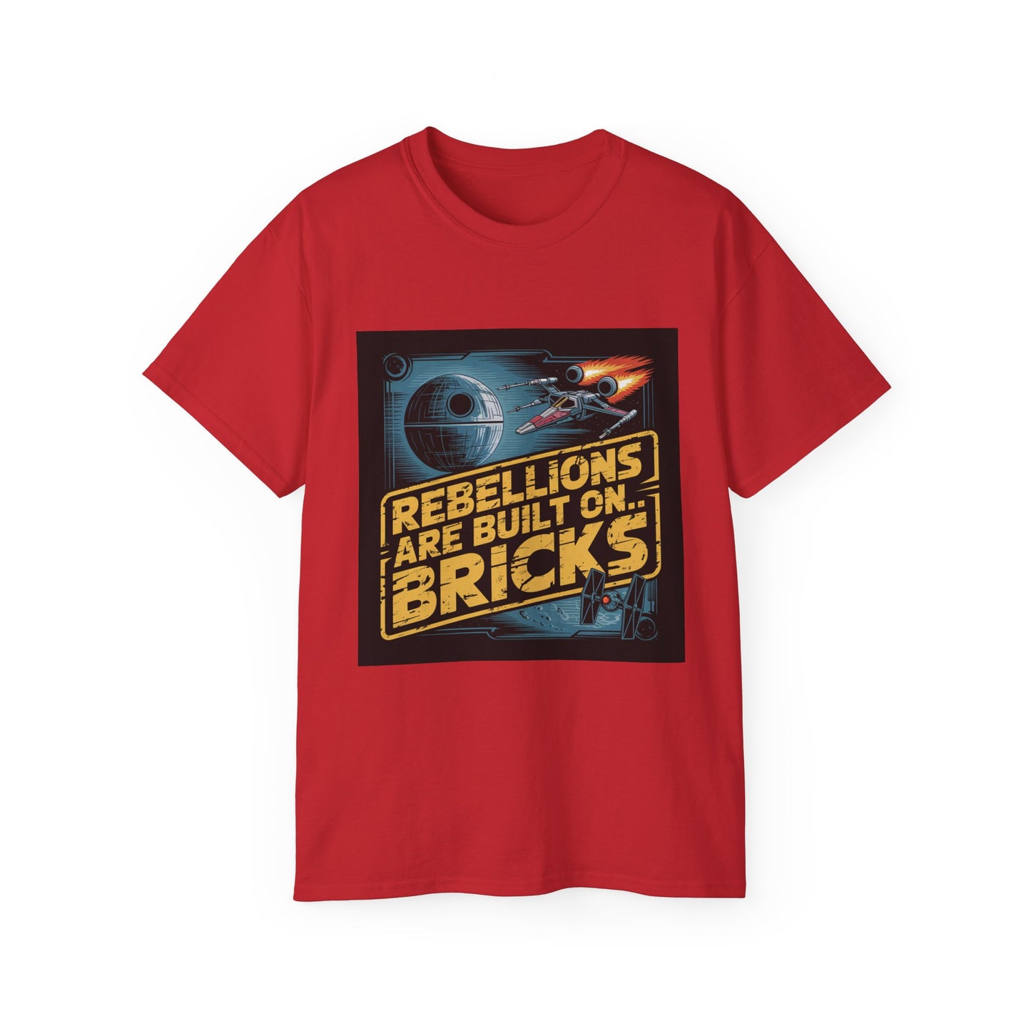 Graphic Rebel Alliance Unisex Tee - 'Rebellions Are Built on Bricks' Design