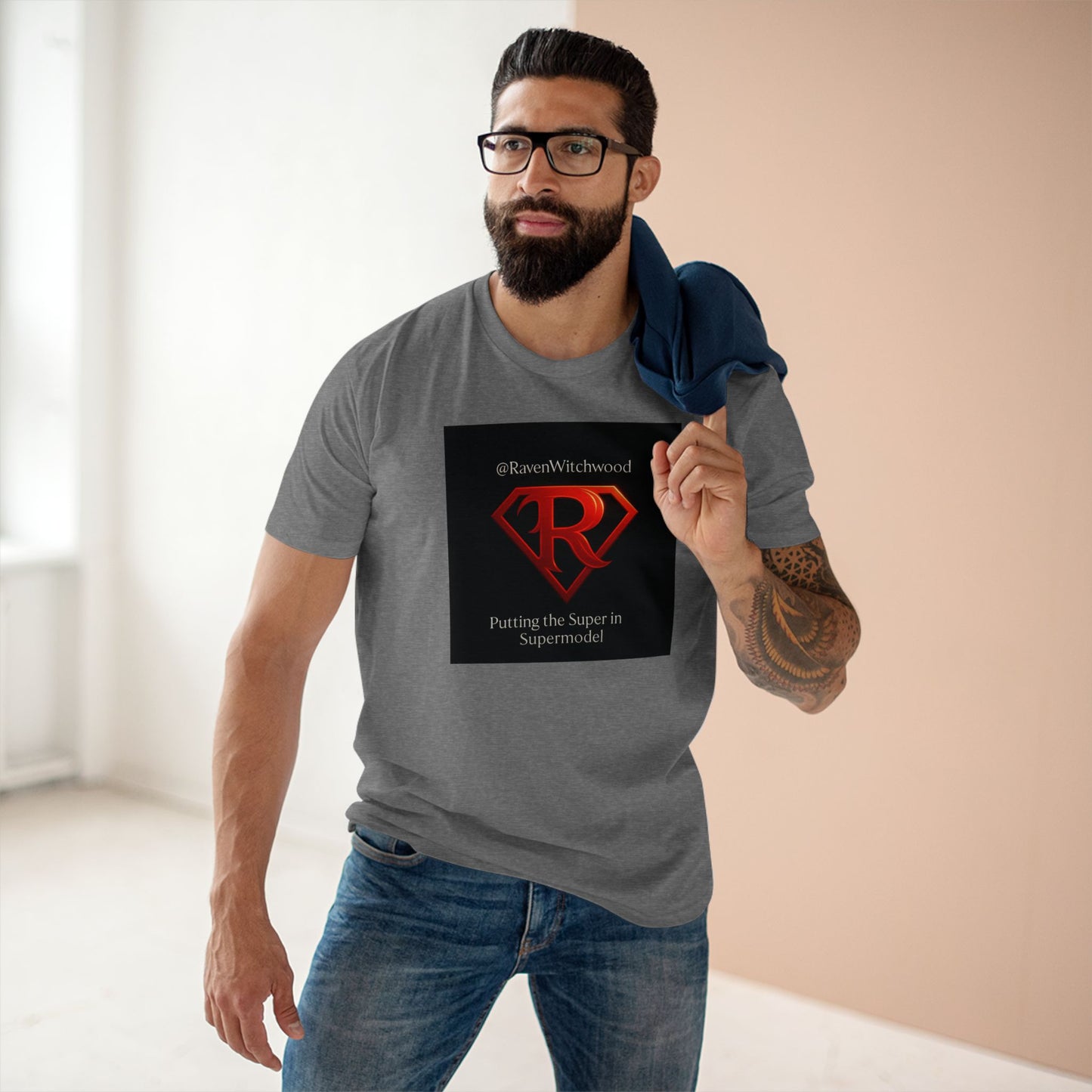 T-Shirt - Super Model Raven Witchwood as Superman Cosplay