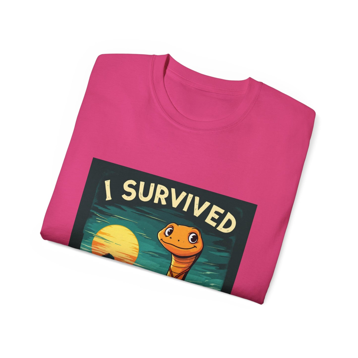Graphic Tee - 'I Survived the Butlerian Jihad' Sandworm Retro Font Design - Option 2