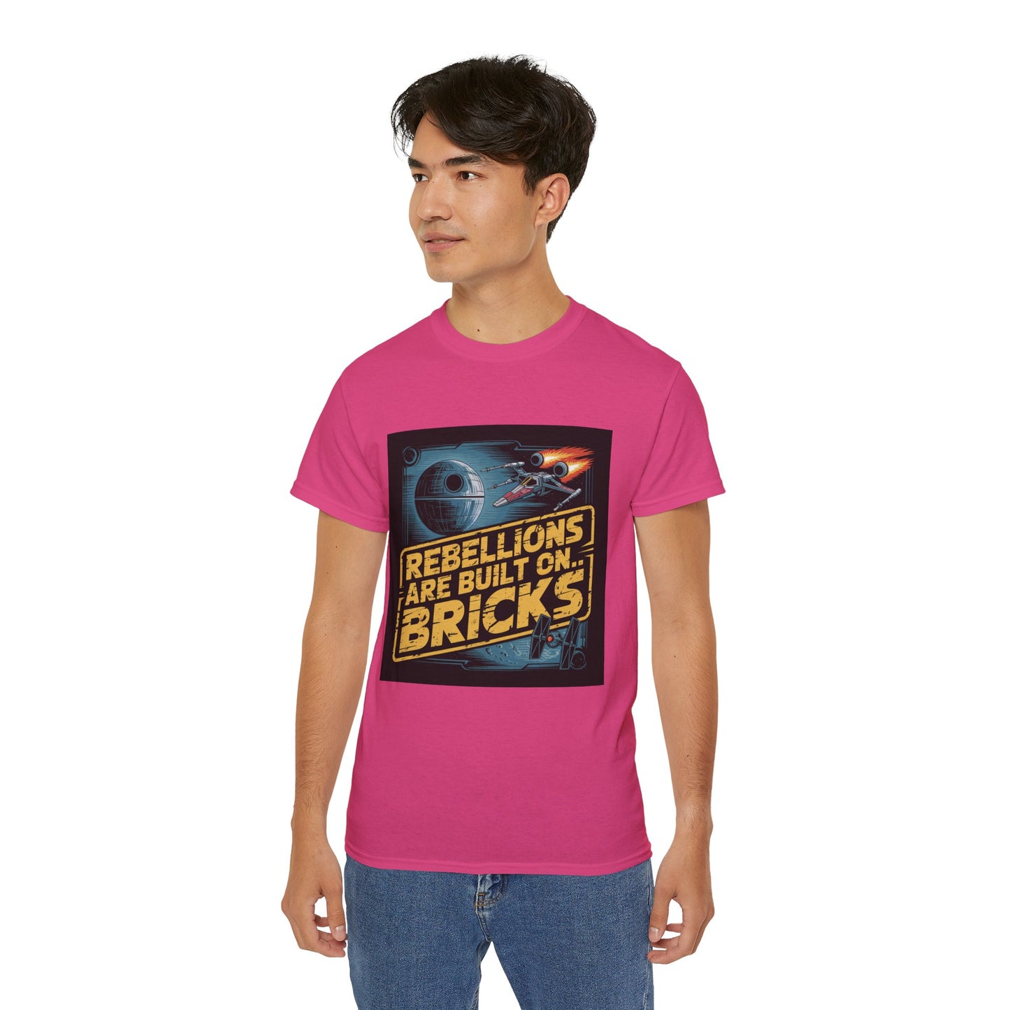 Graphic Rebel Alliance Unisex Tee - 'Rebellions Are Built on Bricks' Design