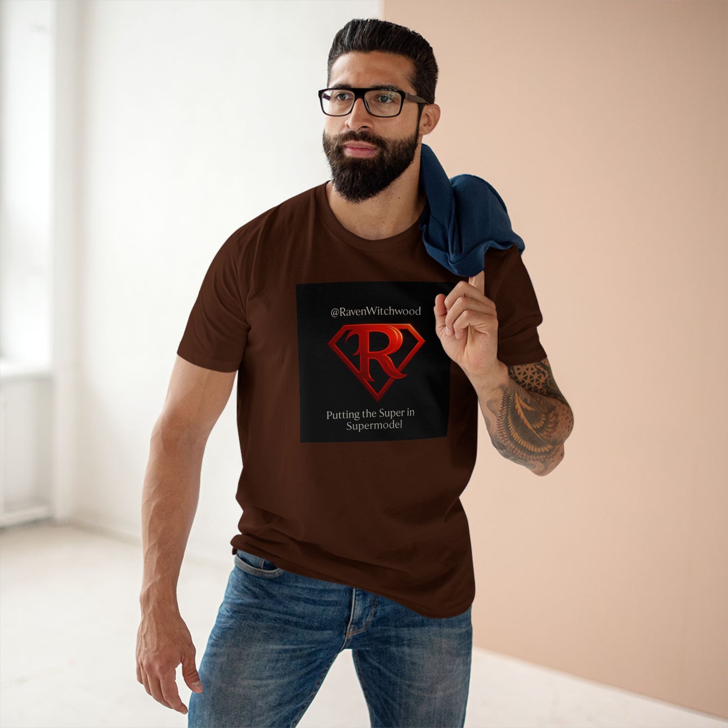T-Shirt - Super Model Raven Witchwood as Superman Cosplay