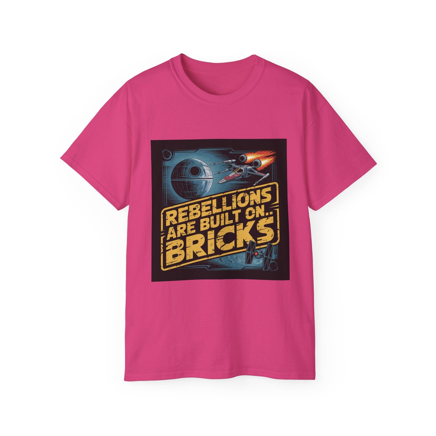 Graphic Rebel Alliance Unisex Tee - 'Rebellions Are Built on Bricks' Design