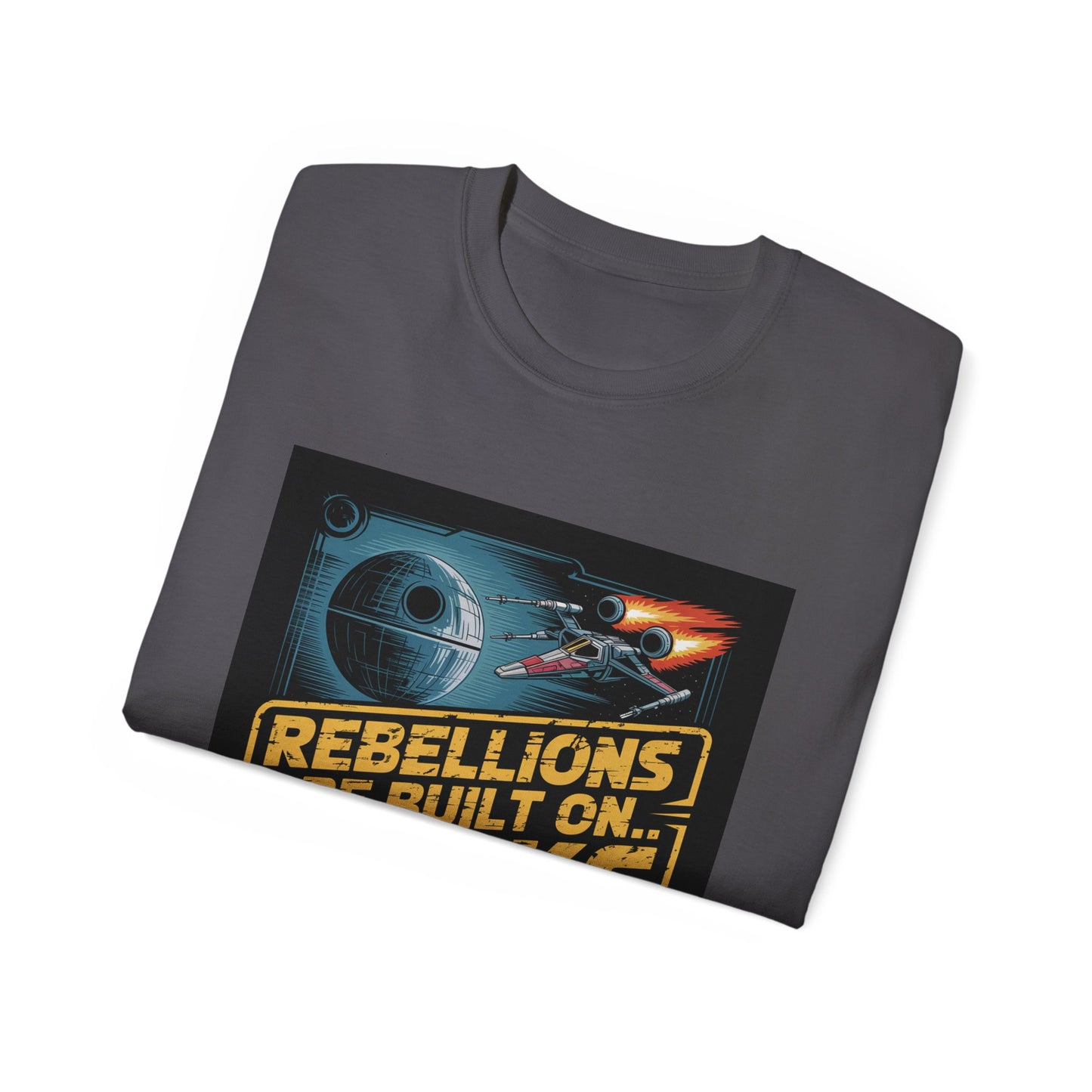 Graphic Rebel Alliance Unisex Tee - 'Rebellions Are Built on Bricks' Design