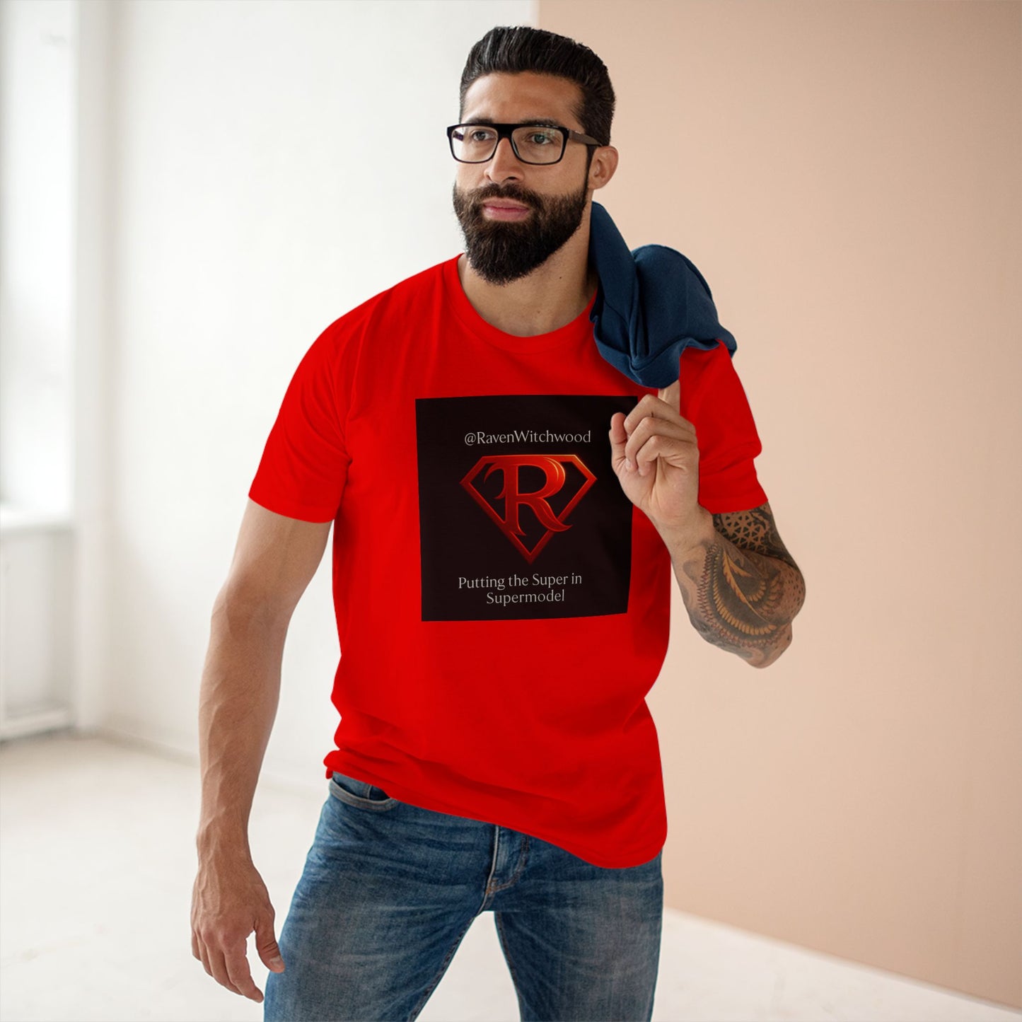 T-Shirt - Super Model Raven Witchwood as Superman Cosplay