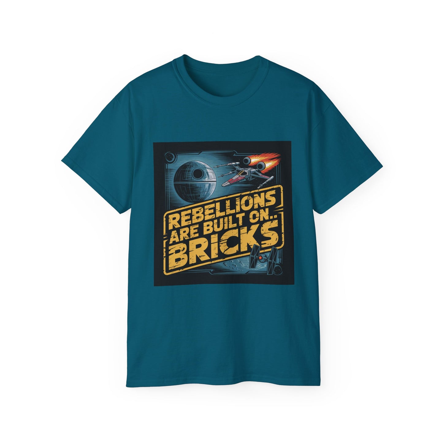 Graphic Rebel Alliance Unisex Tee - 'Rebellions Are Built on Bricks' Design
