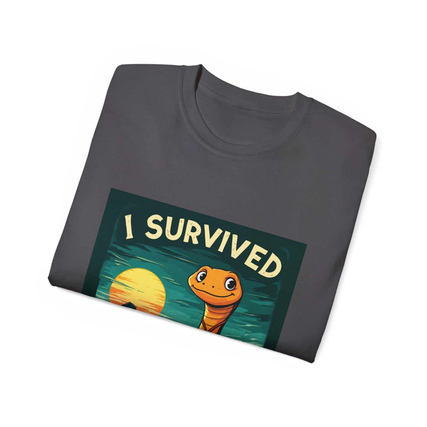 Graphic Tee - 'I Survived the Butlerian Jihad' Sandworm Retro Font Design - Option 2