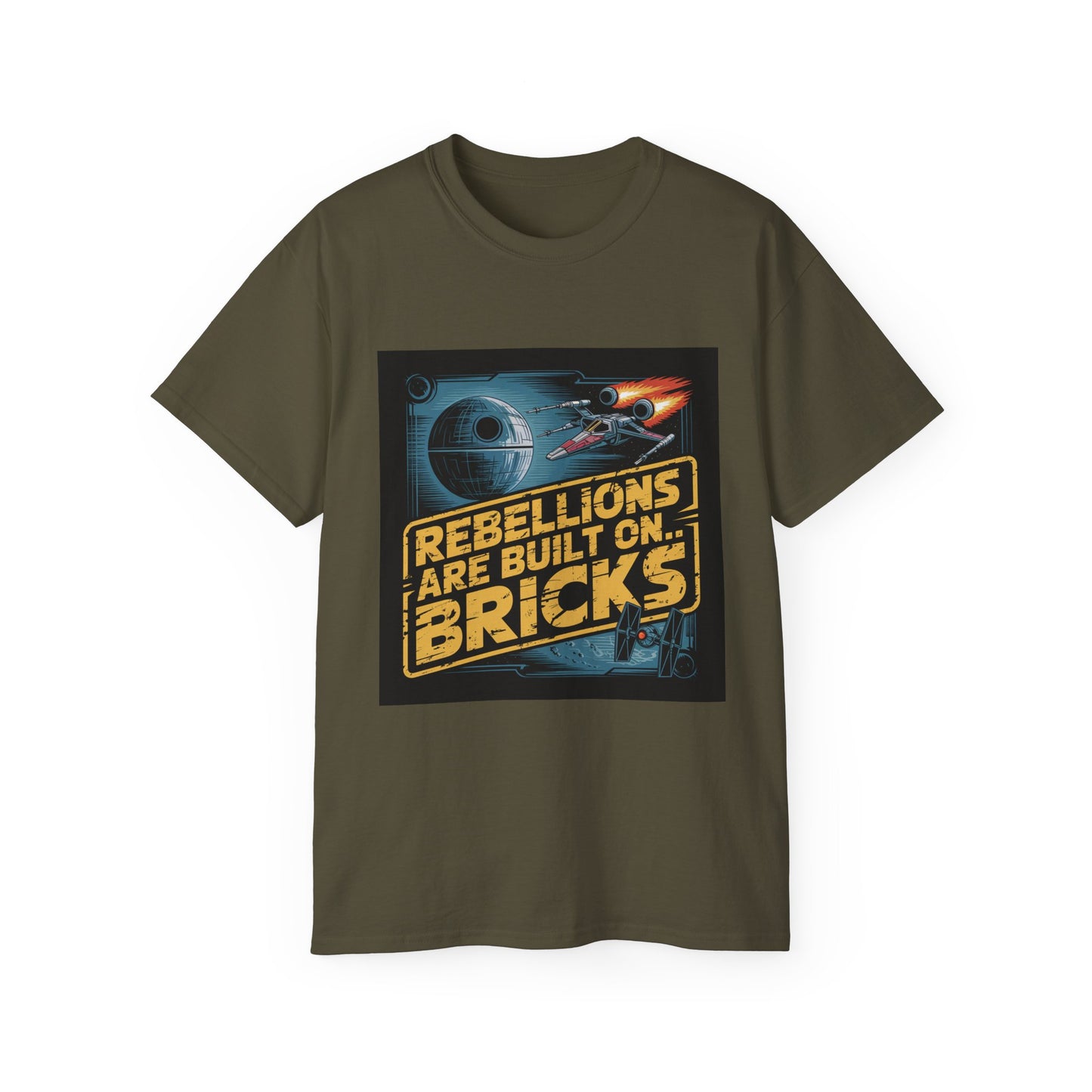 Graphic Rebel Alliance Unisex Tee - 'Rebellions Are Built on Bricks' Design