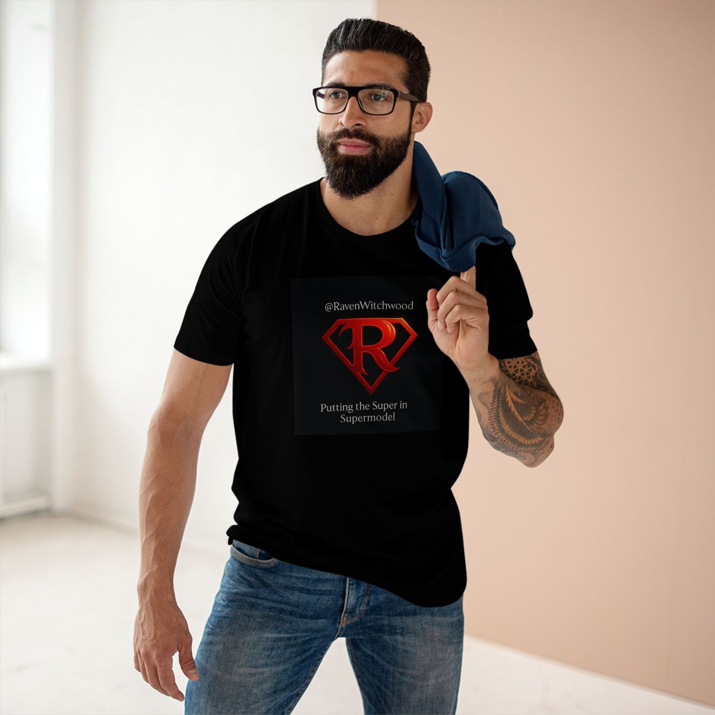 T-Shirt - Super Model Raven Witchwood as Superman Cosplay