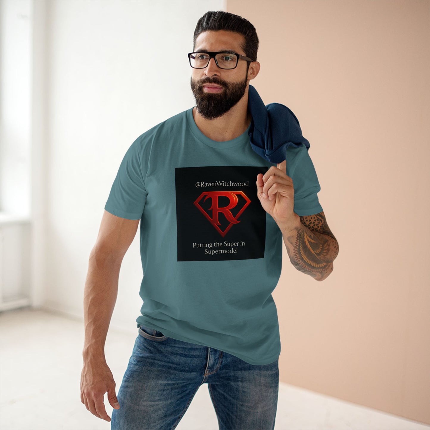 T-Shirt - Super Model Raven Witchwood as Superman Cosplay