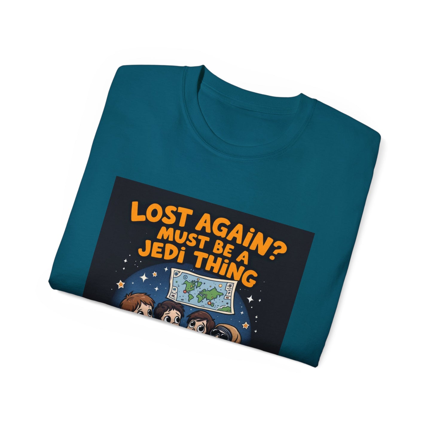 Cotton Tee with 'Lost Again Must Be a Jedi Thing' Design