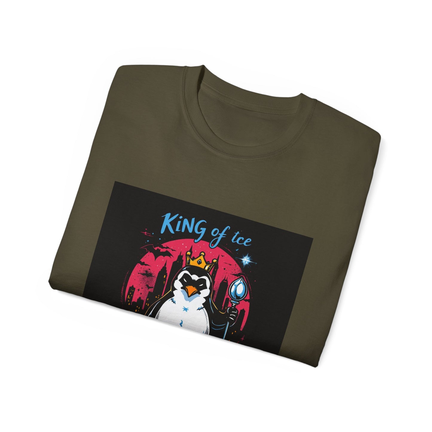 Graphic Tee - 'King of Gotham's Ice' Penguin Design