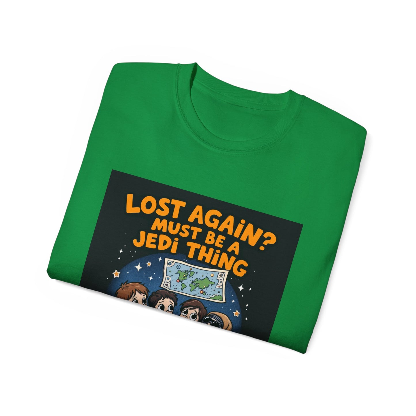 Cotton Tee with 'Lost Again Must Be a Jedi Thing' Design