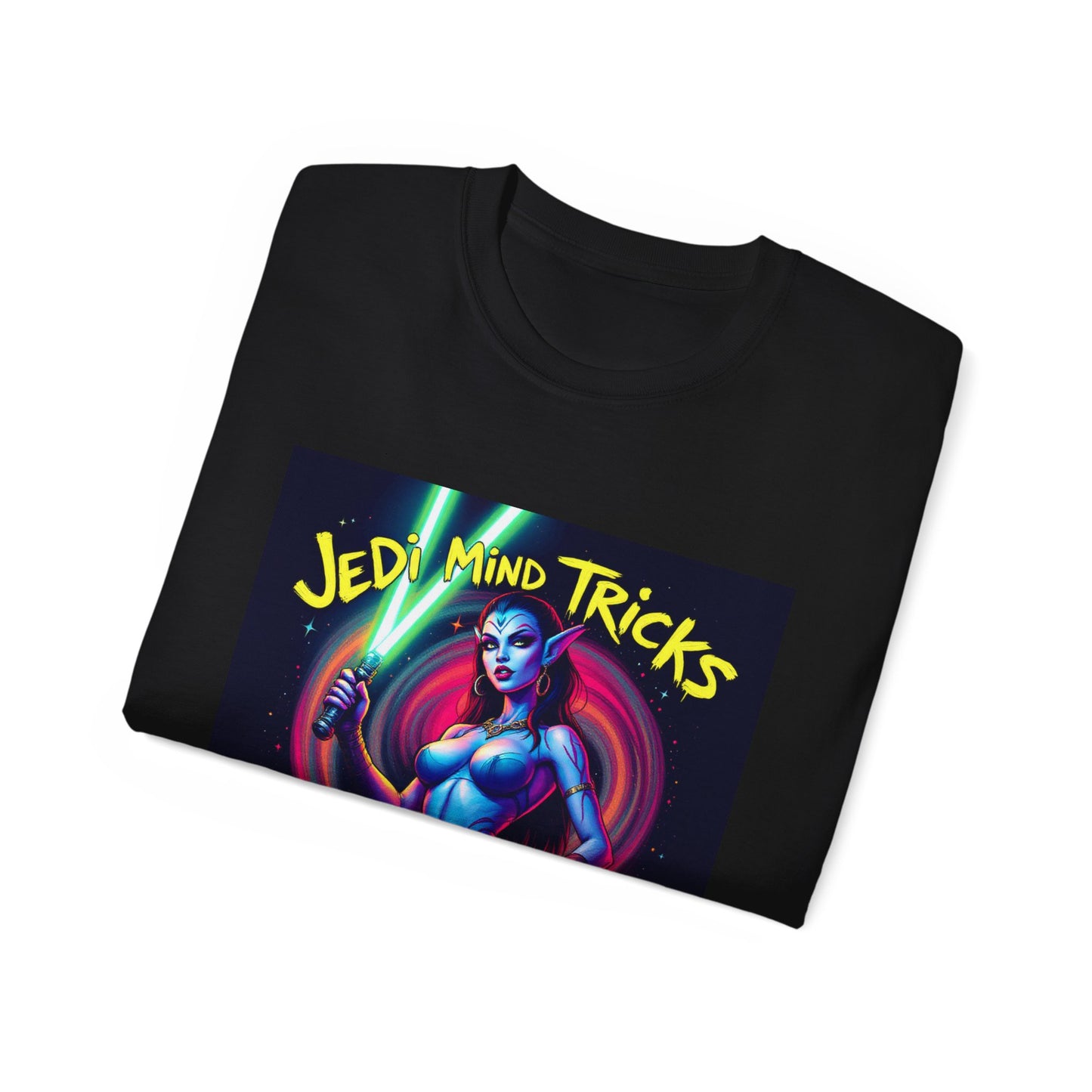 Funny Jedi Mind Tricks Cotton Tee - Aayla Secura Sexy Edition