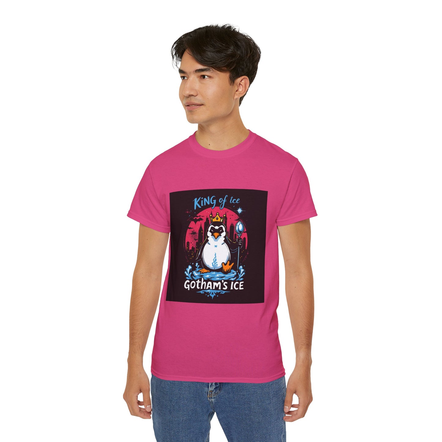 Graphic Tee - 'King of Gotham's Ice' Penguin Design