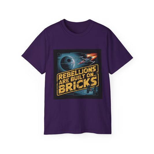 Graphic Rebel Alliance Unisex Tee - 'Rebellions Are Built on Bricks' Design