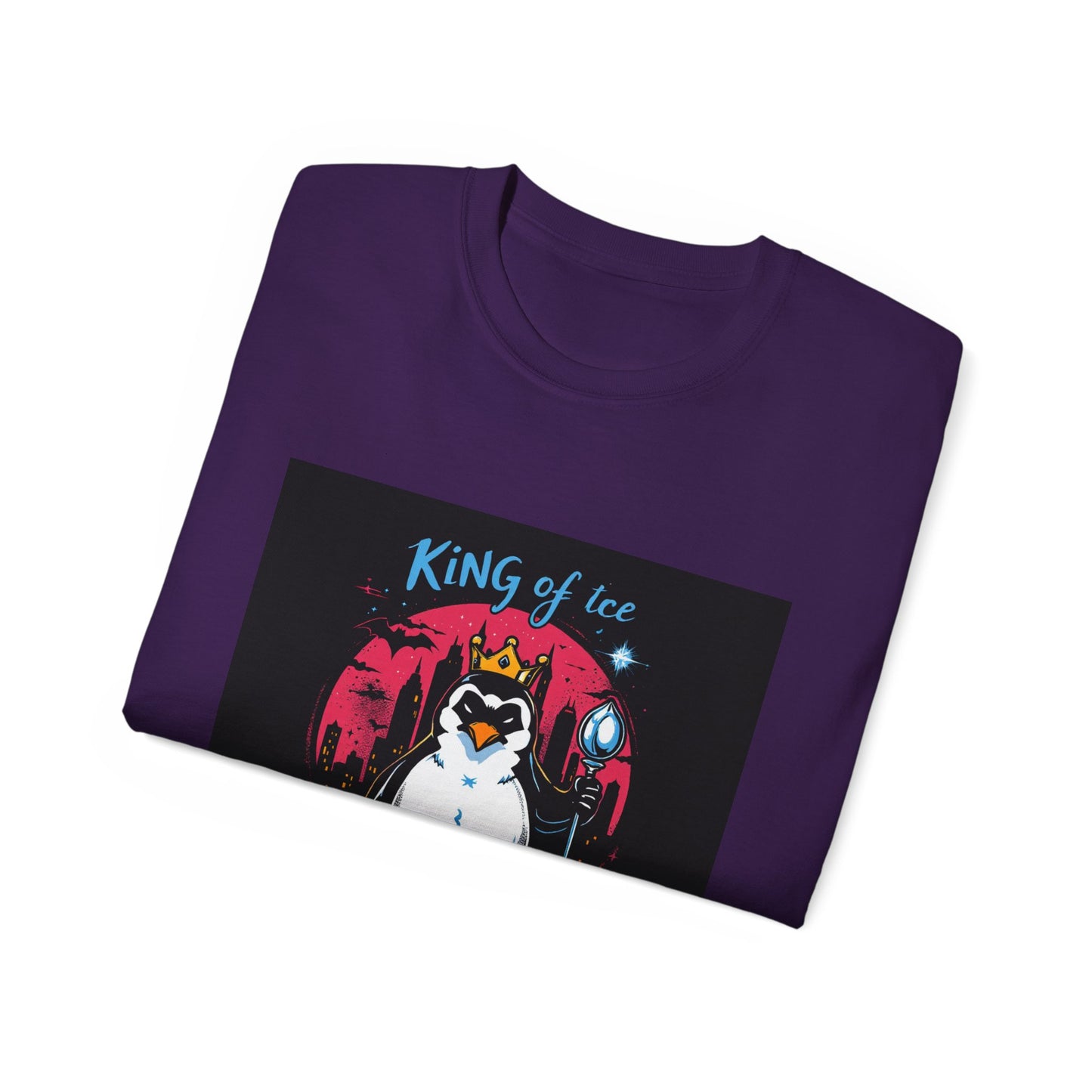 Graphic Tee - 'King of Gotham's Ice' Penguin Design