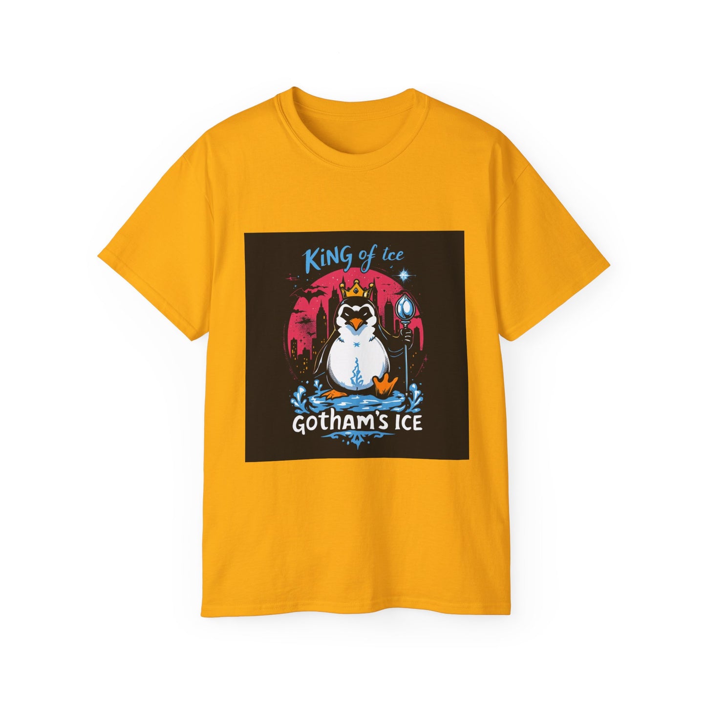 Graphic Tee - 'King of Gotham's Ice' Penguin Design