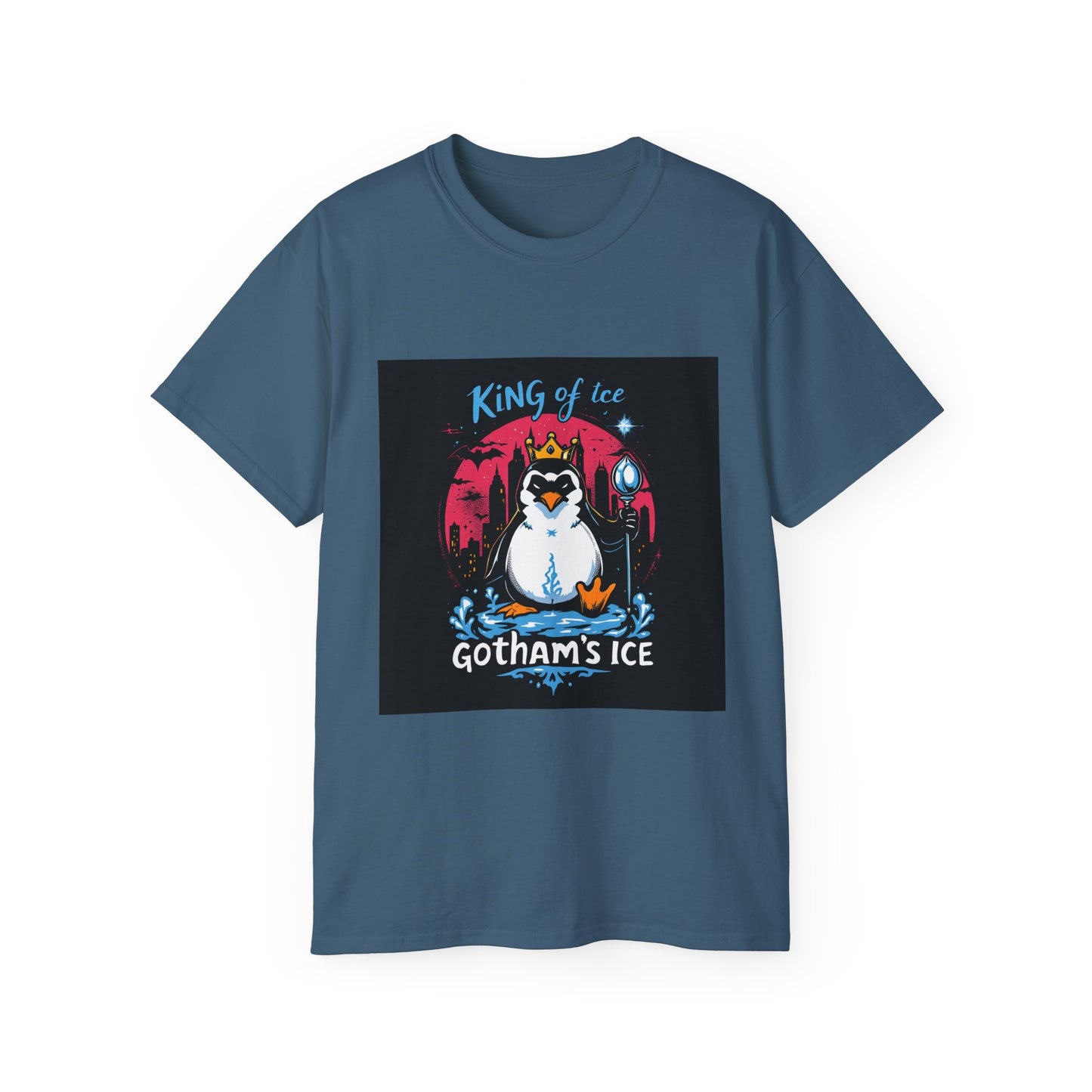 Graphic Tee - 'King of Gotham's Ice' Penguin Design