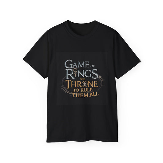 Fantasy Crossover Tee: Game of Rings - One Throne to Rule Them All