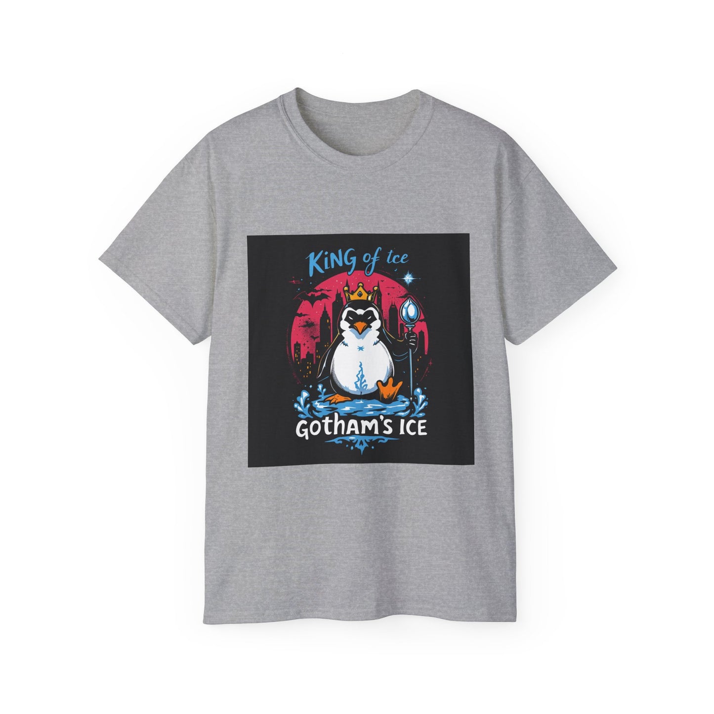 Graphic Tee - 'King of Gotham's Ice' Penguin Design