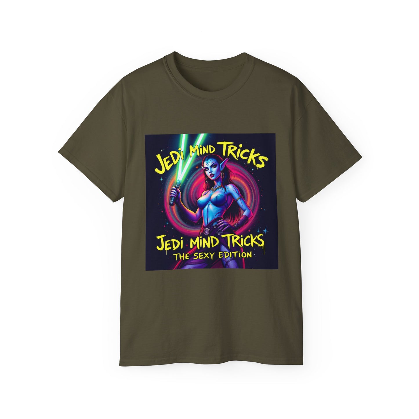 Funny Jedi Mind Tricks Cotton Tee - Aayla Secura Sexy Edition