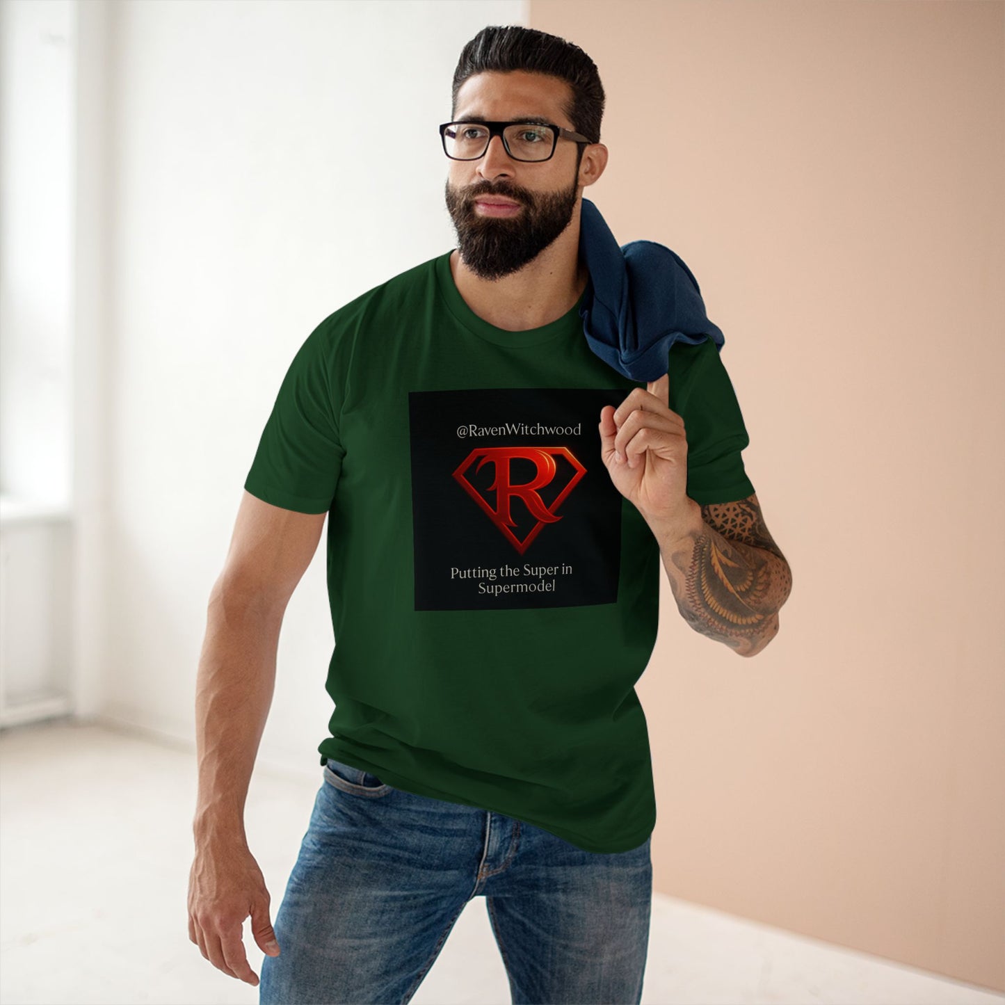 T-Shirt - Super Model Raven Witchwood as Superman Cosplay