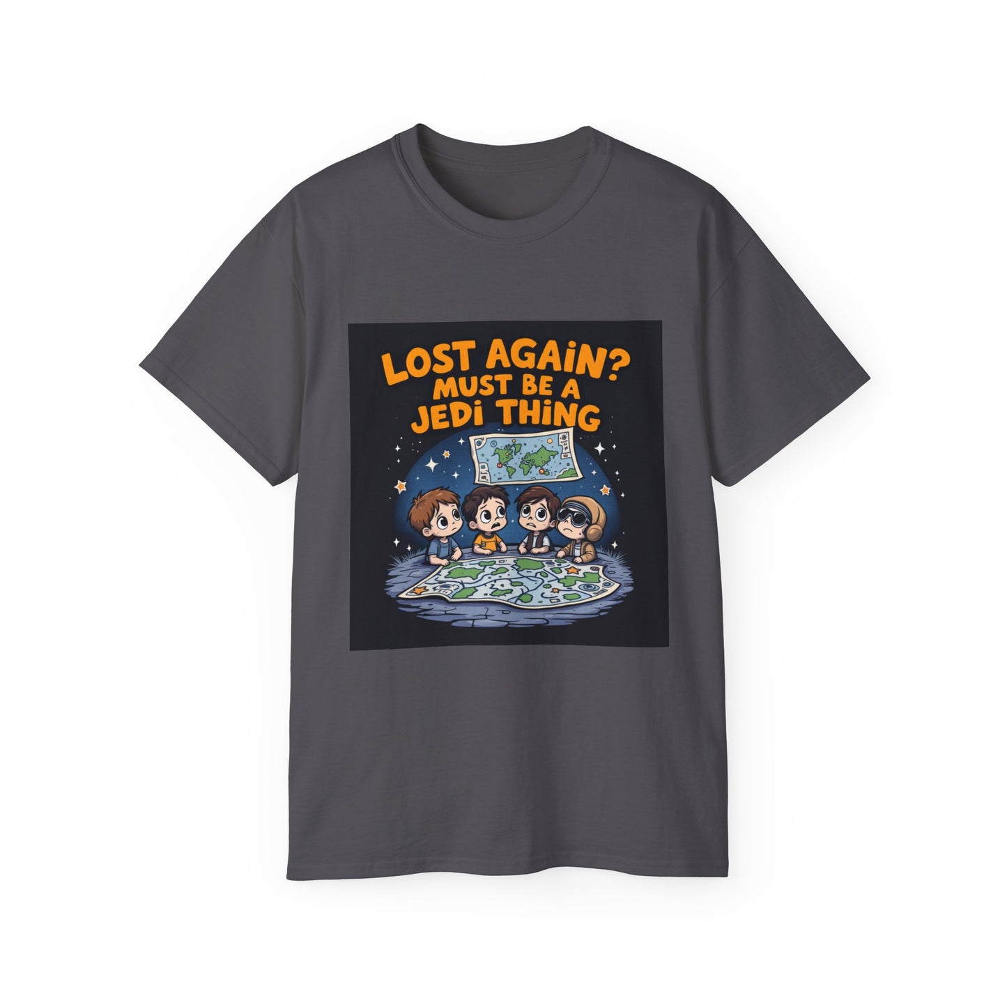 Cotton Tee with 'Lost Again Must Be a Jedi Thing' Design