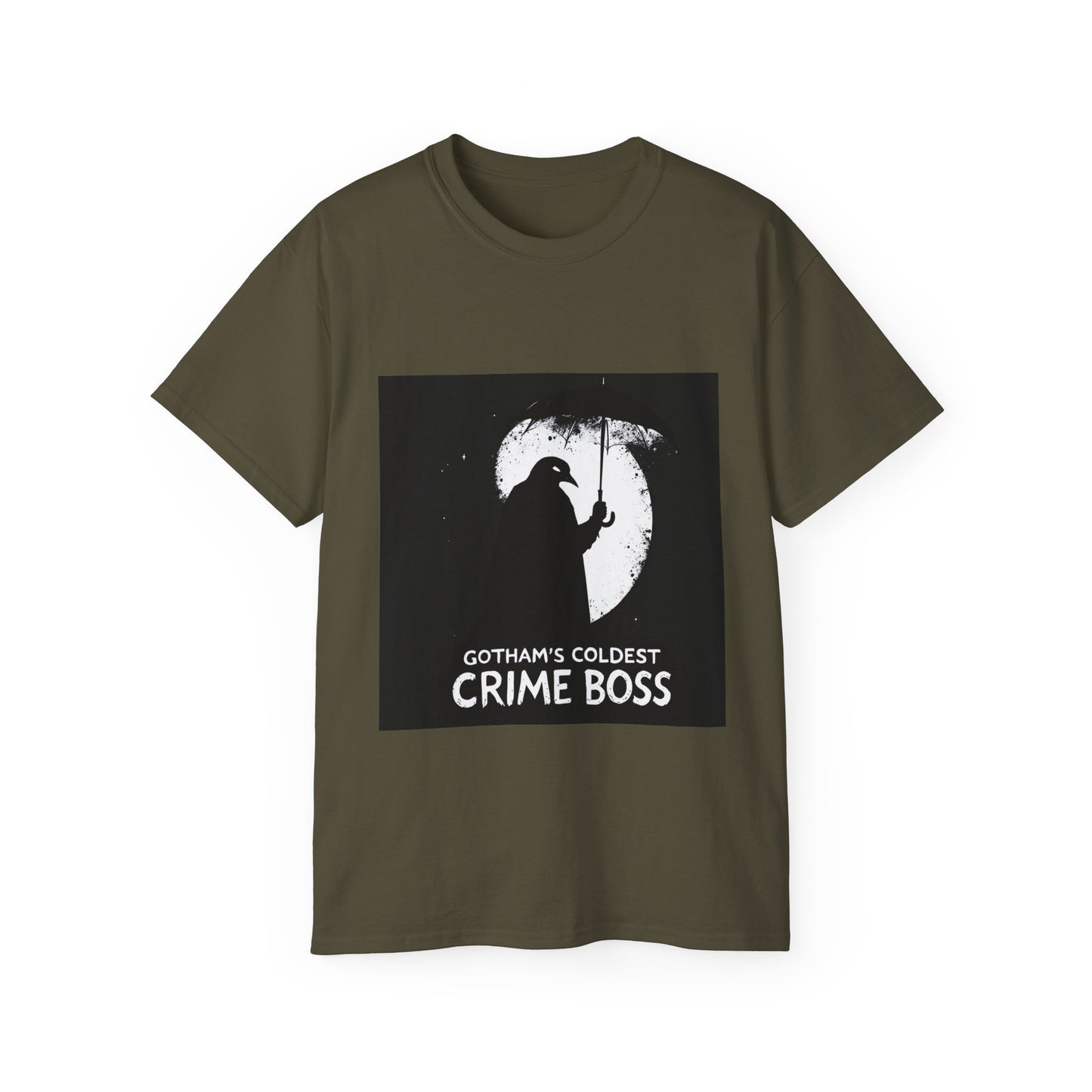 Graphic Tee - Gotham's Coldest Crime Boss Penguin Design