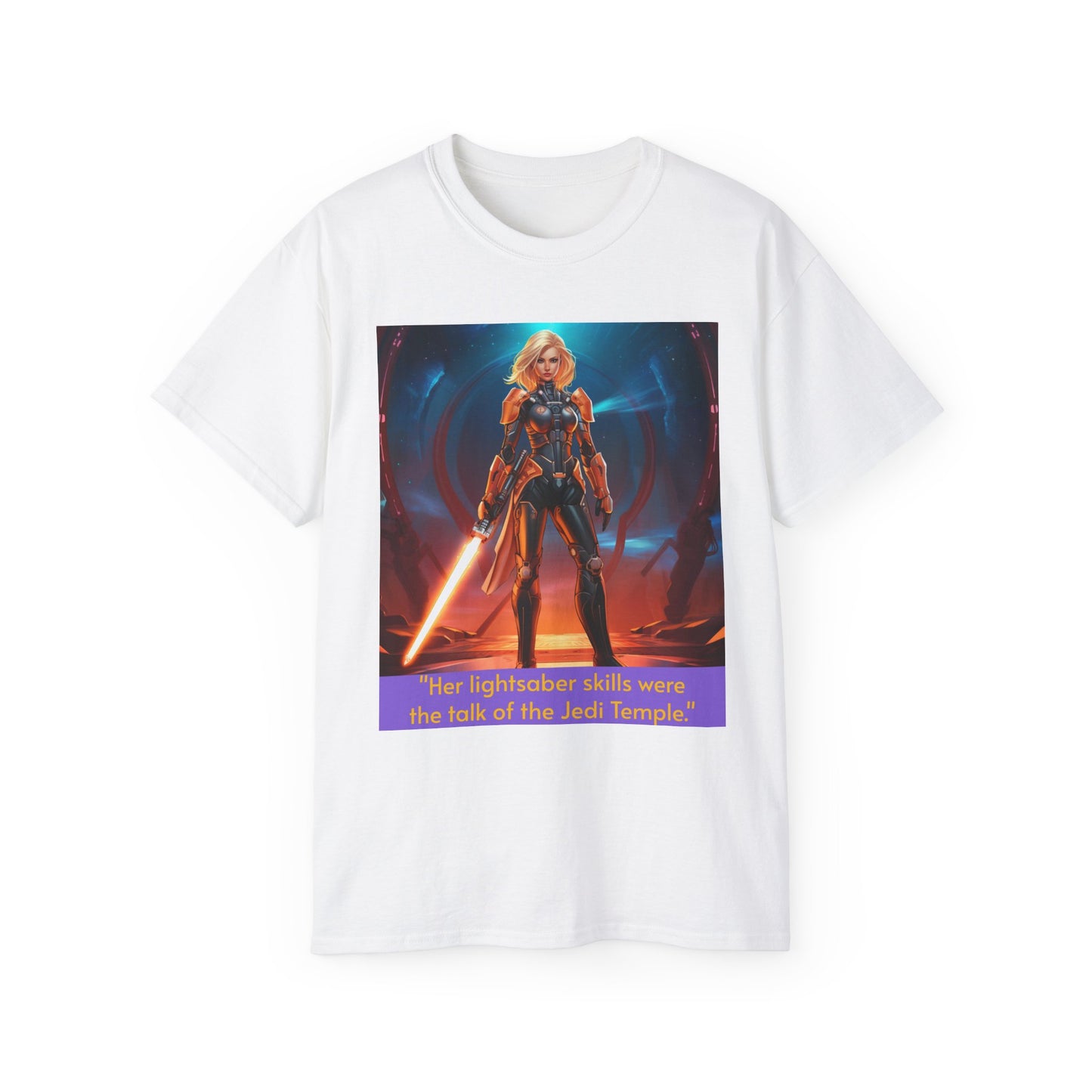 "Her lightsaber skills were the talk of the Jedi Temple." Graphic Tee - Unisex T-Shirt