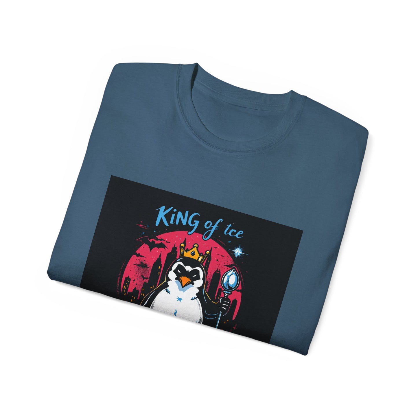 Graphic Tee - 'King of Gotham's Ice' Penguin Design