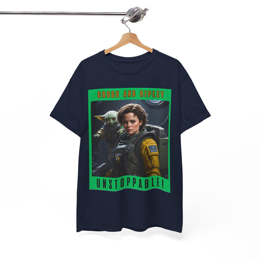 Graphic Tee - Grogu and Ripley Unstoppable Parody Crossover Design