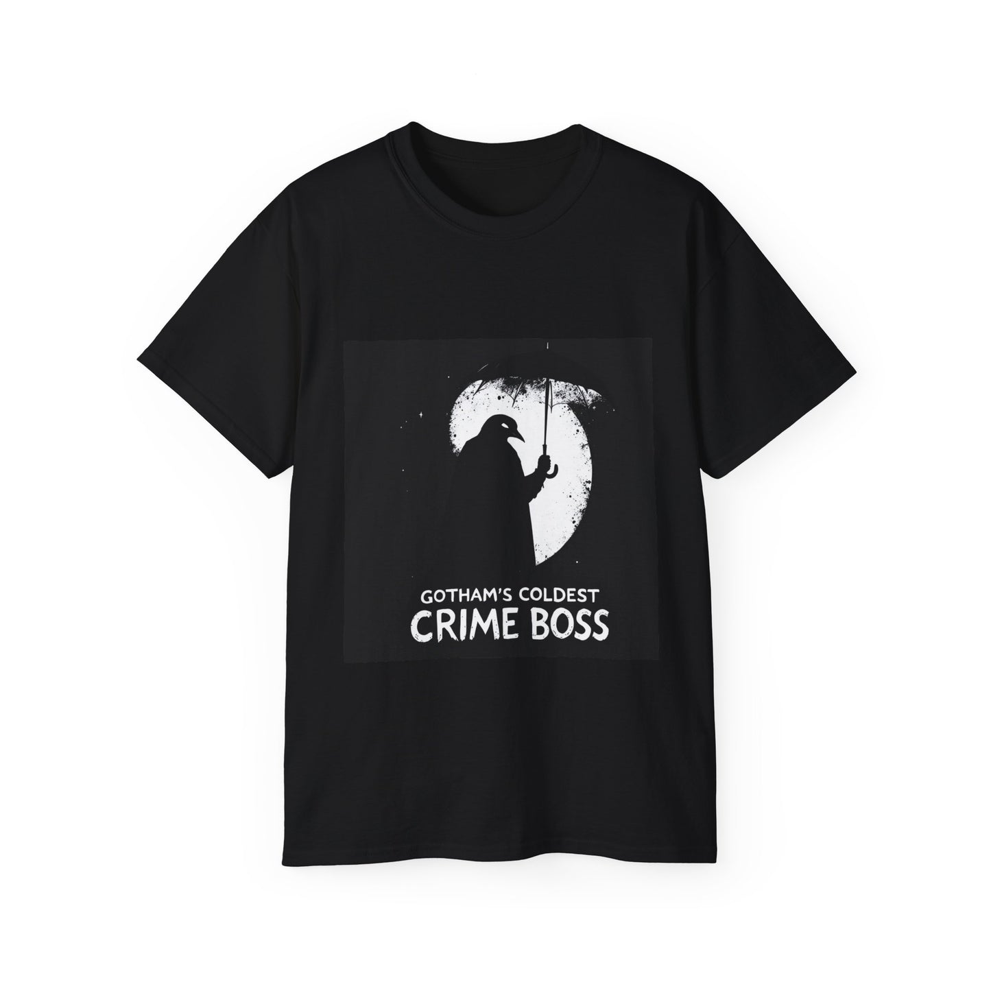 Graphic Tee - Gotham's Coldest Crime Boss Penguin Design