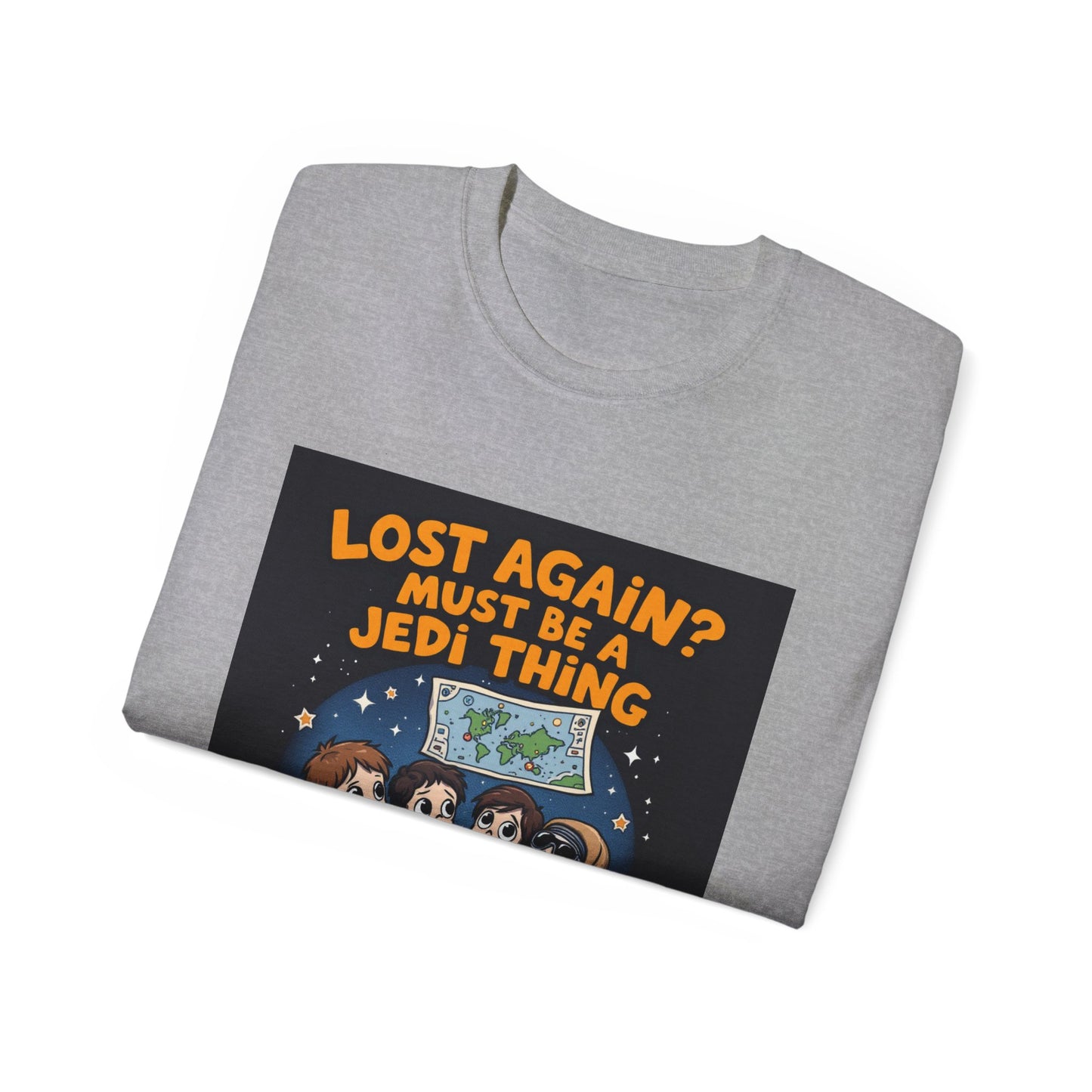 Cotton Tee with 'Lost Again Must Be a Jedi Thing' Design