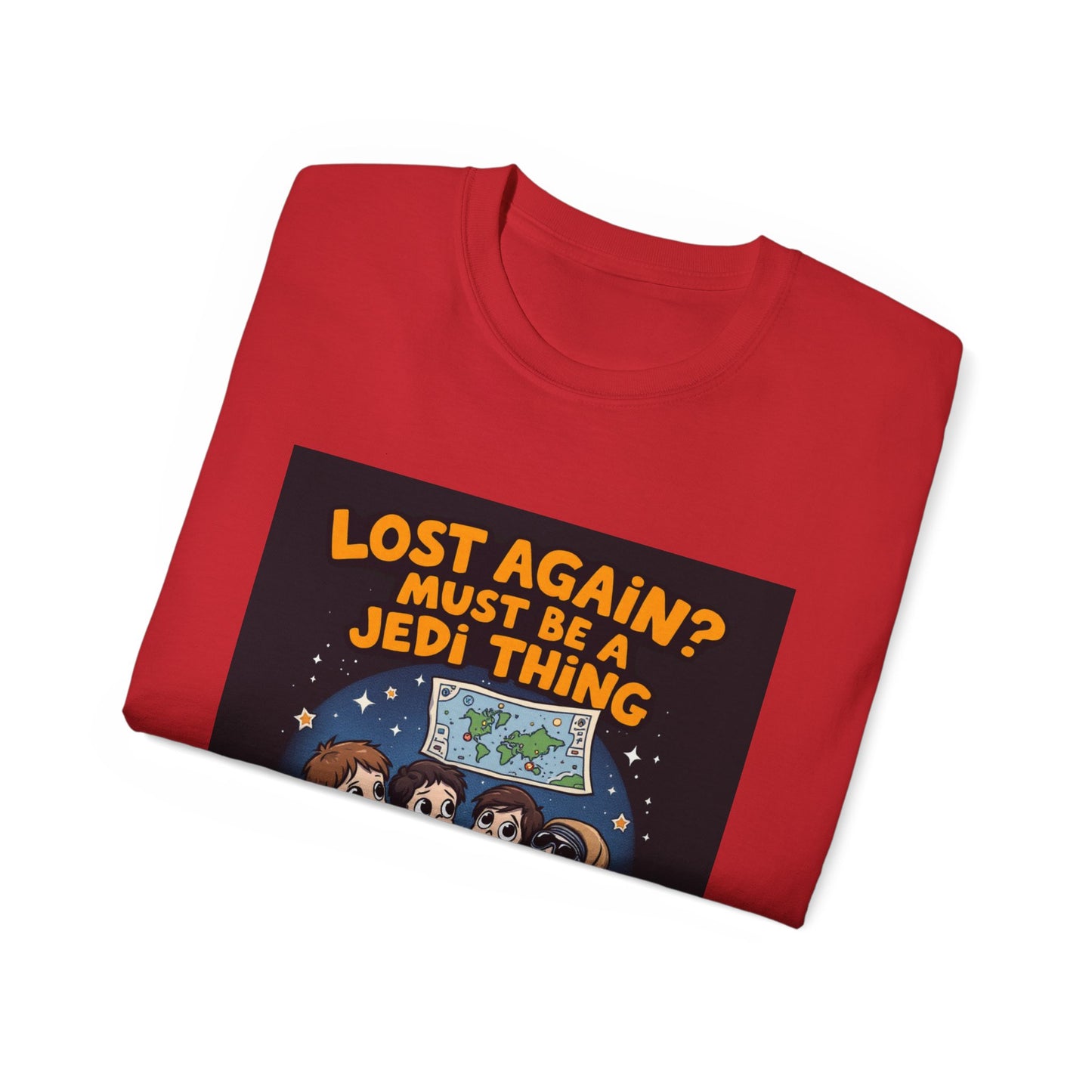 Cotton Tee with 'Lost Again Must Be a Jedi Thing' Design