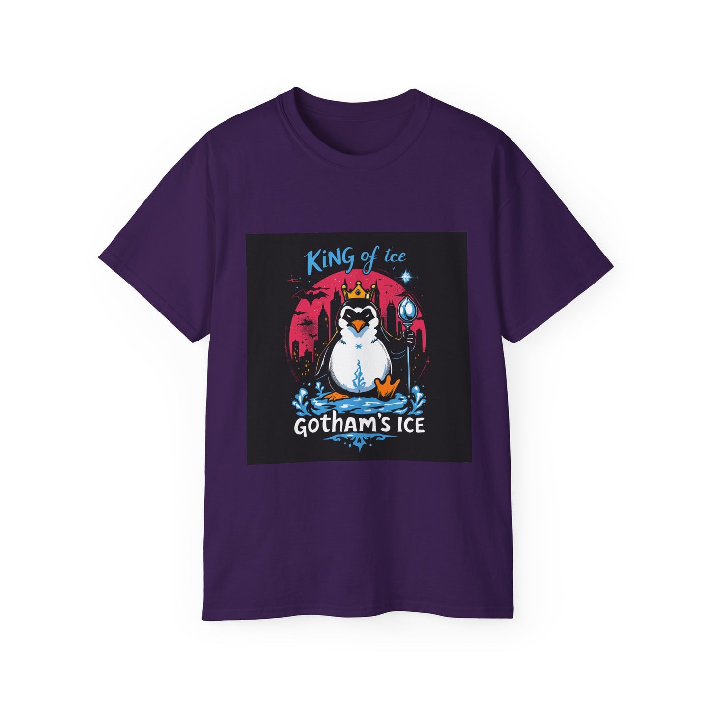 Graphic Tee - 'King of Gotham's Ice' Penguin Design