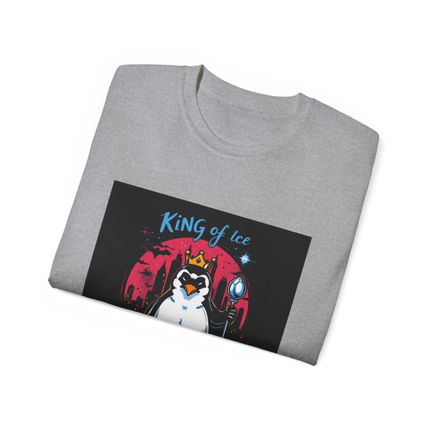 Graphic Tee - 'King of Gotham's Ice' Penguin Design