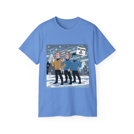 Rura Penthe Or Bust Parody Unisex Tee - Fan Trek Shirt for Trekkers and Outdoor Enthusiasts