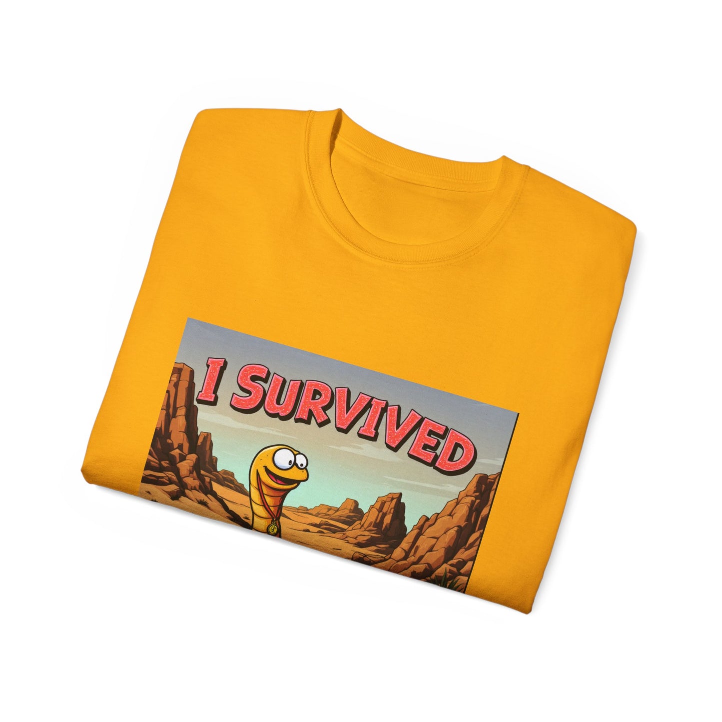 Graphic Tee - 'I Survived the Butlerian Jihad' Sandworm Retro Font Design