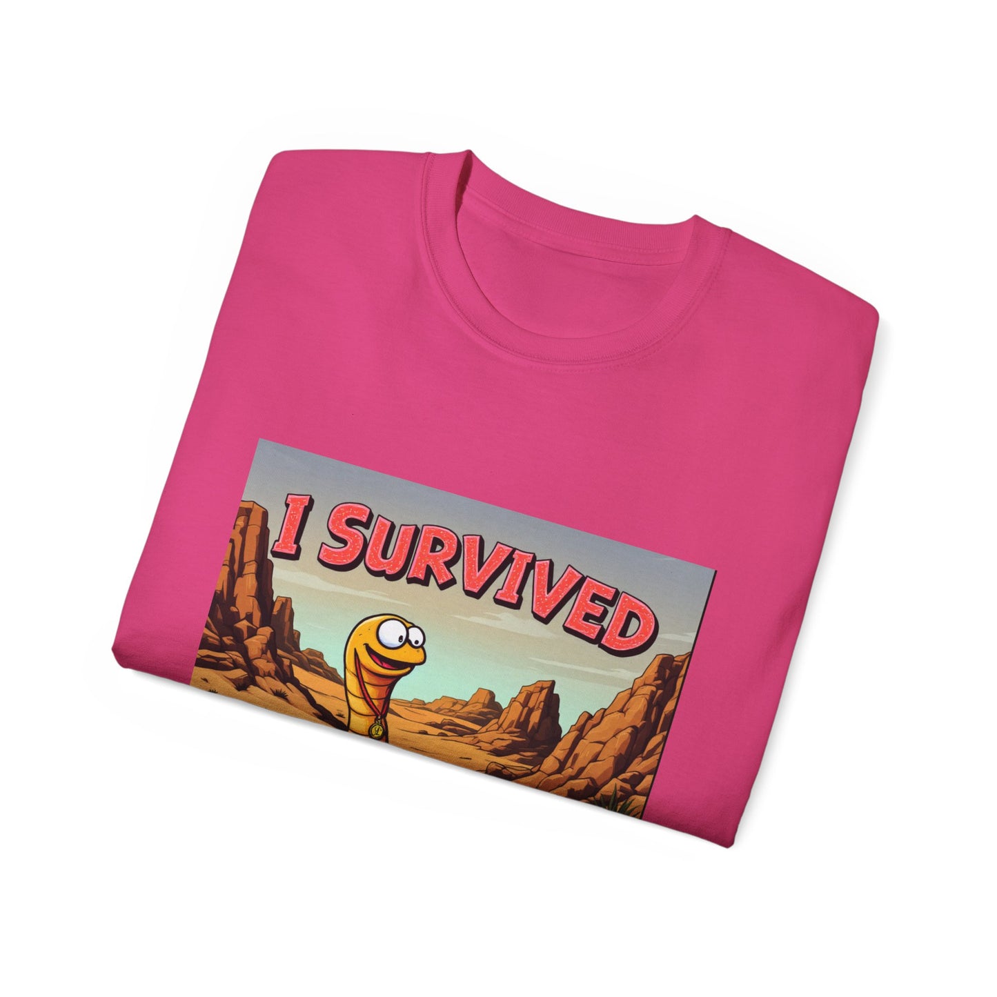 Graphic Tee - 'I Survived the Butlerian Jihad' Sandworm Retro Font Design