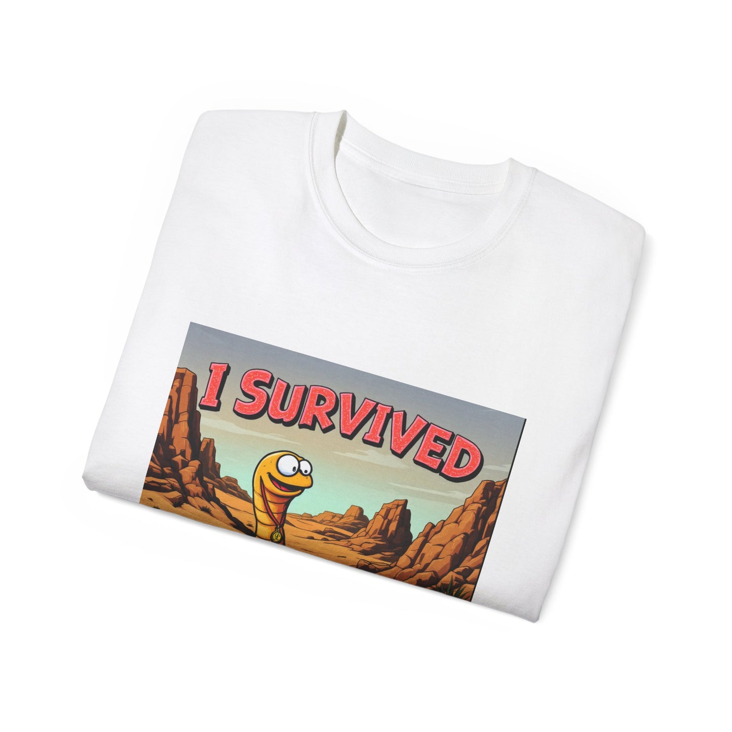 Graphic Tee - 'I Survived the Butlerian Jihad' Sandworm Retro Font Design