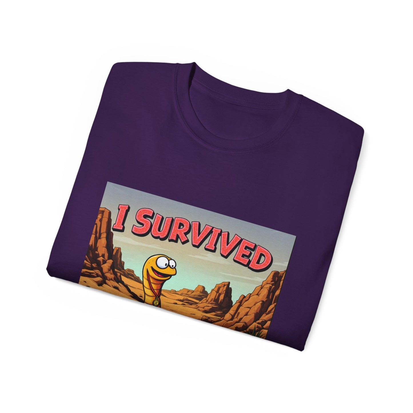 Graphic Tee - 'I Survived the Butlerian Jihad' Sandworm Retro Font Design