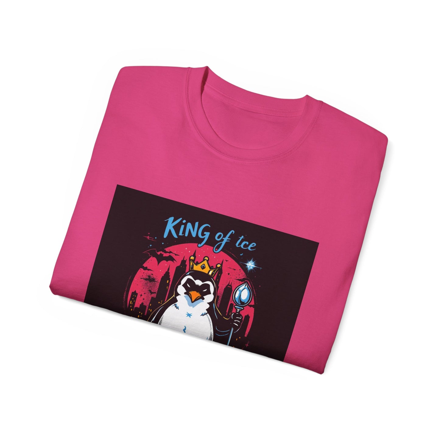 Graphic Tee - 'King of Gotham's Ice' Penguin Design