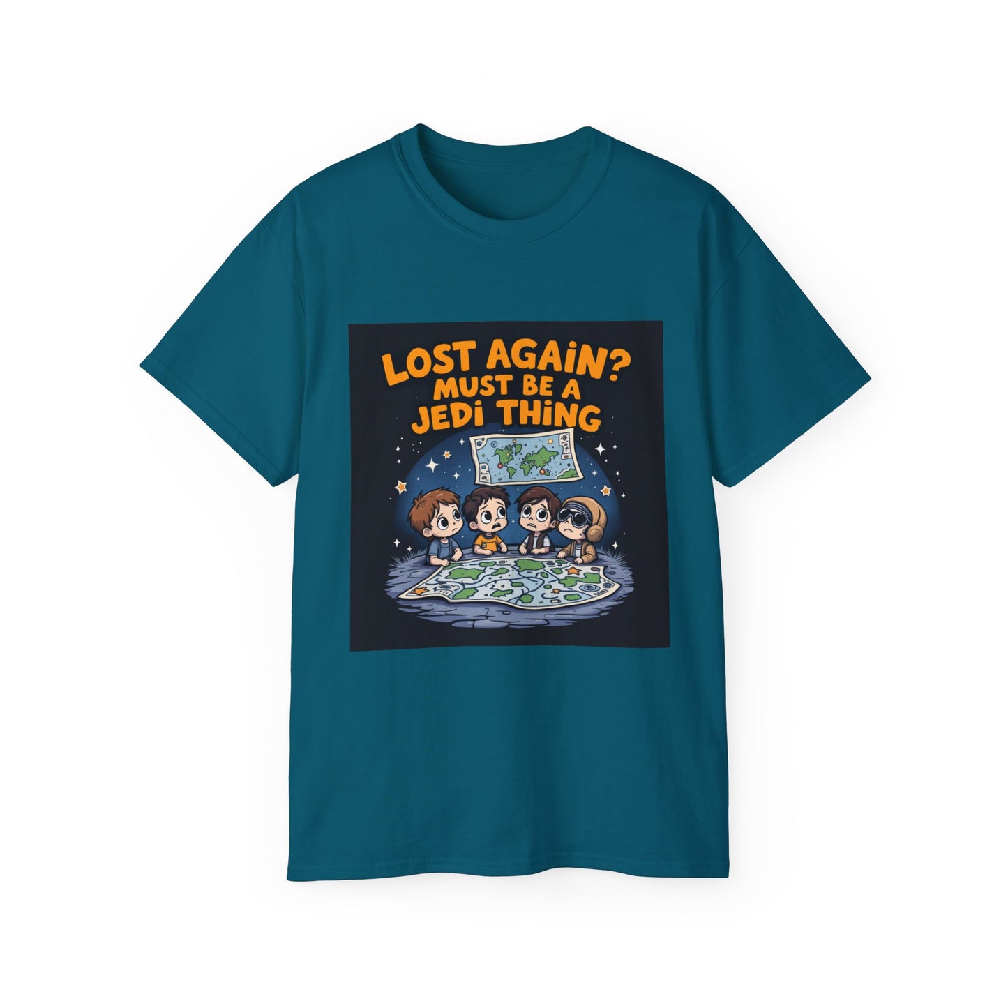 Cotton Tee with 'Lost Again Must Be a Jedi Thing' Design