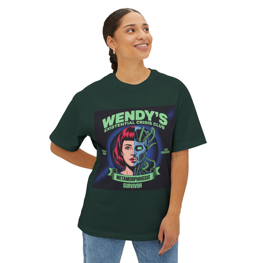Oversized Box Tee Unisex Wendy's Existential Crisis Club Shirt