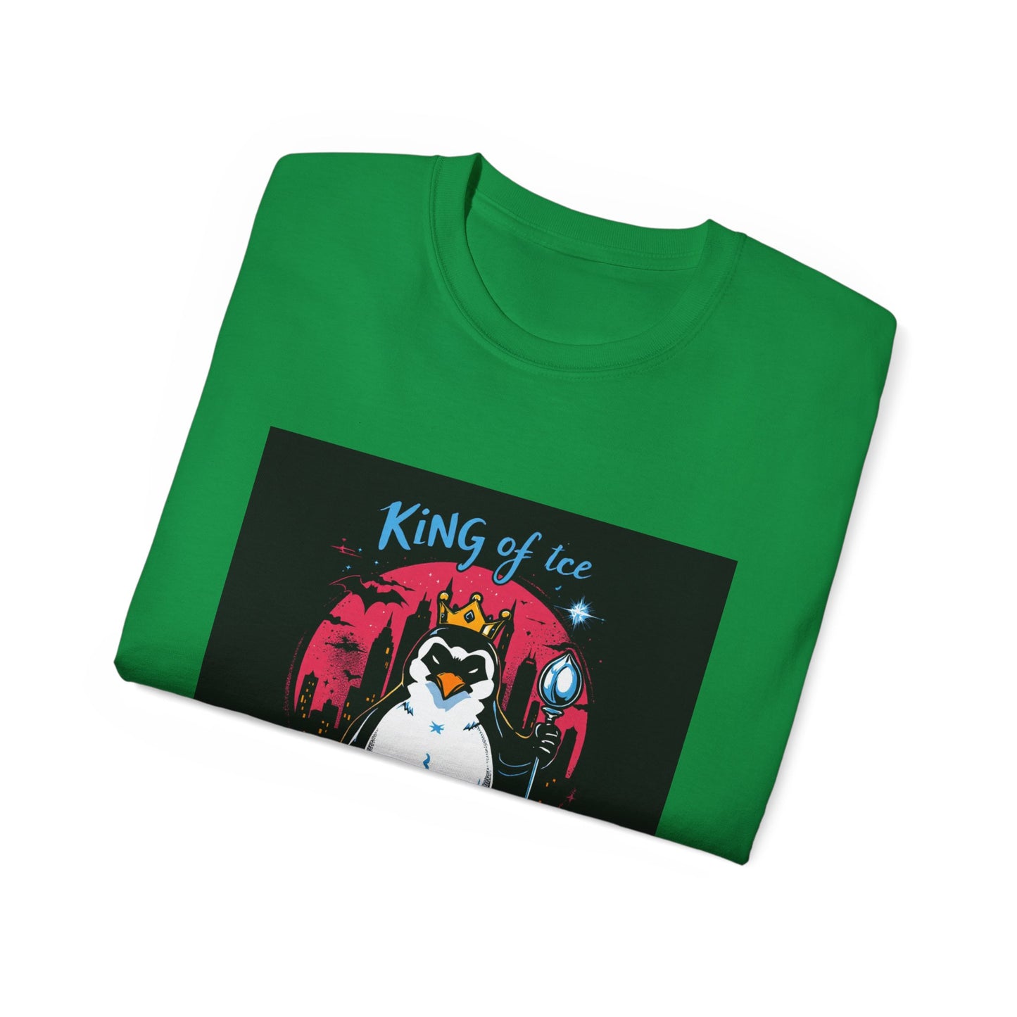 Graphic Tee - 'King of Gotham's Ice' Penguin Design